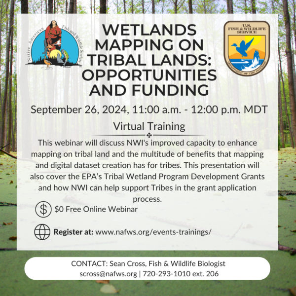 Wetlands Mapping on Tribal Lands: Opportunities and Funding